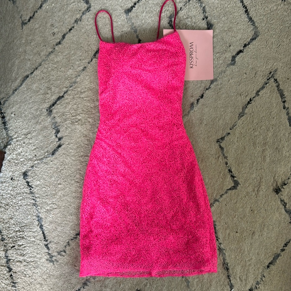 Size 0 Esme Bodycon Scoop Neck Sequins Homecoming Dress kissprom